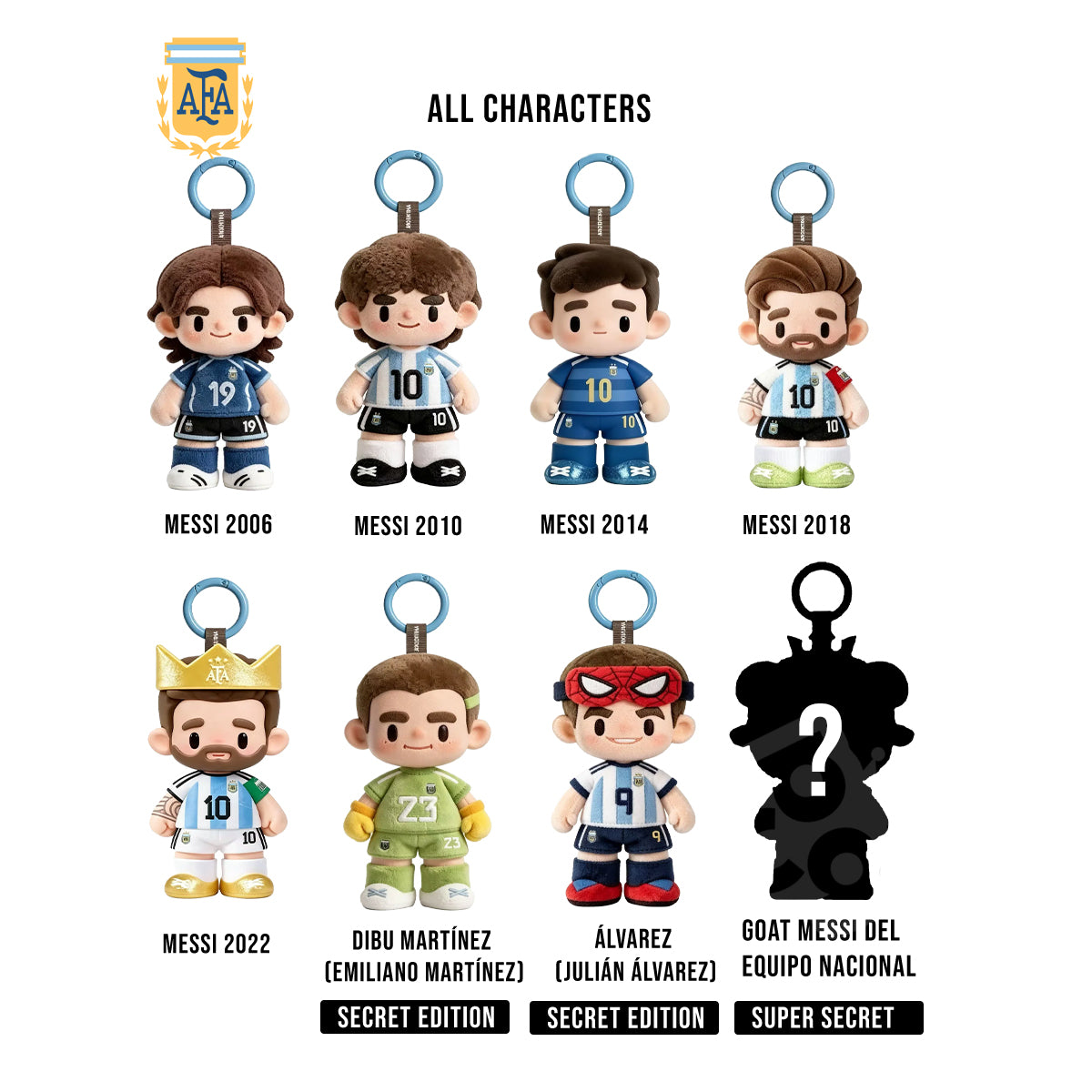 Argentina National Team Series Plush Pendant Blind Box