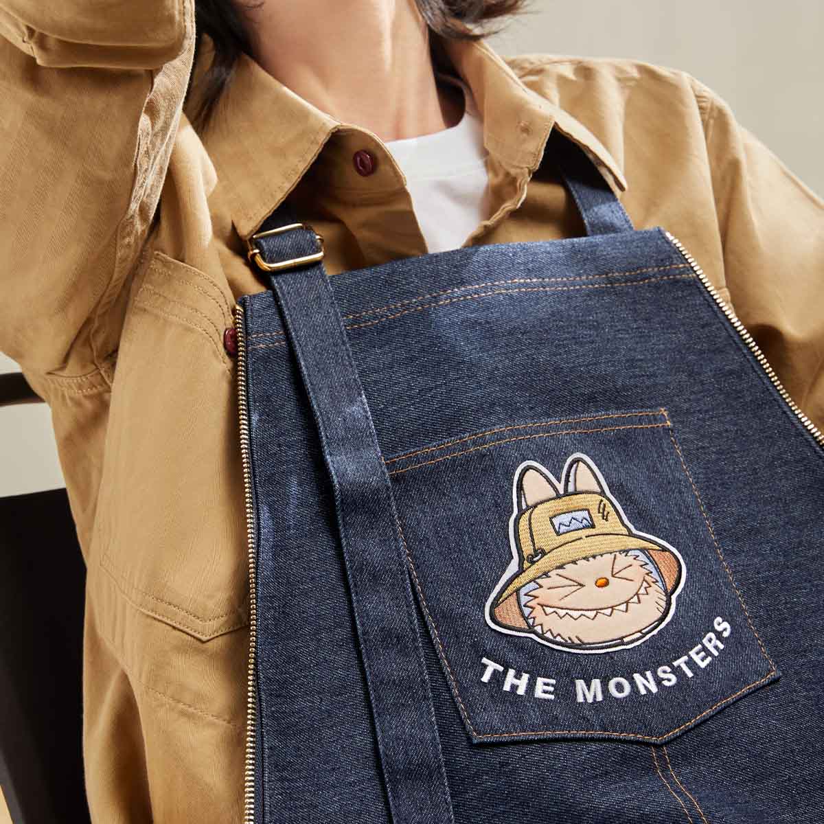 THE MONSTERS FALL IN WILD SERIES-Denim Apron Bag