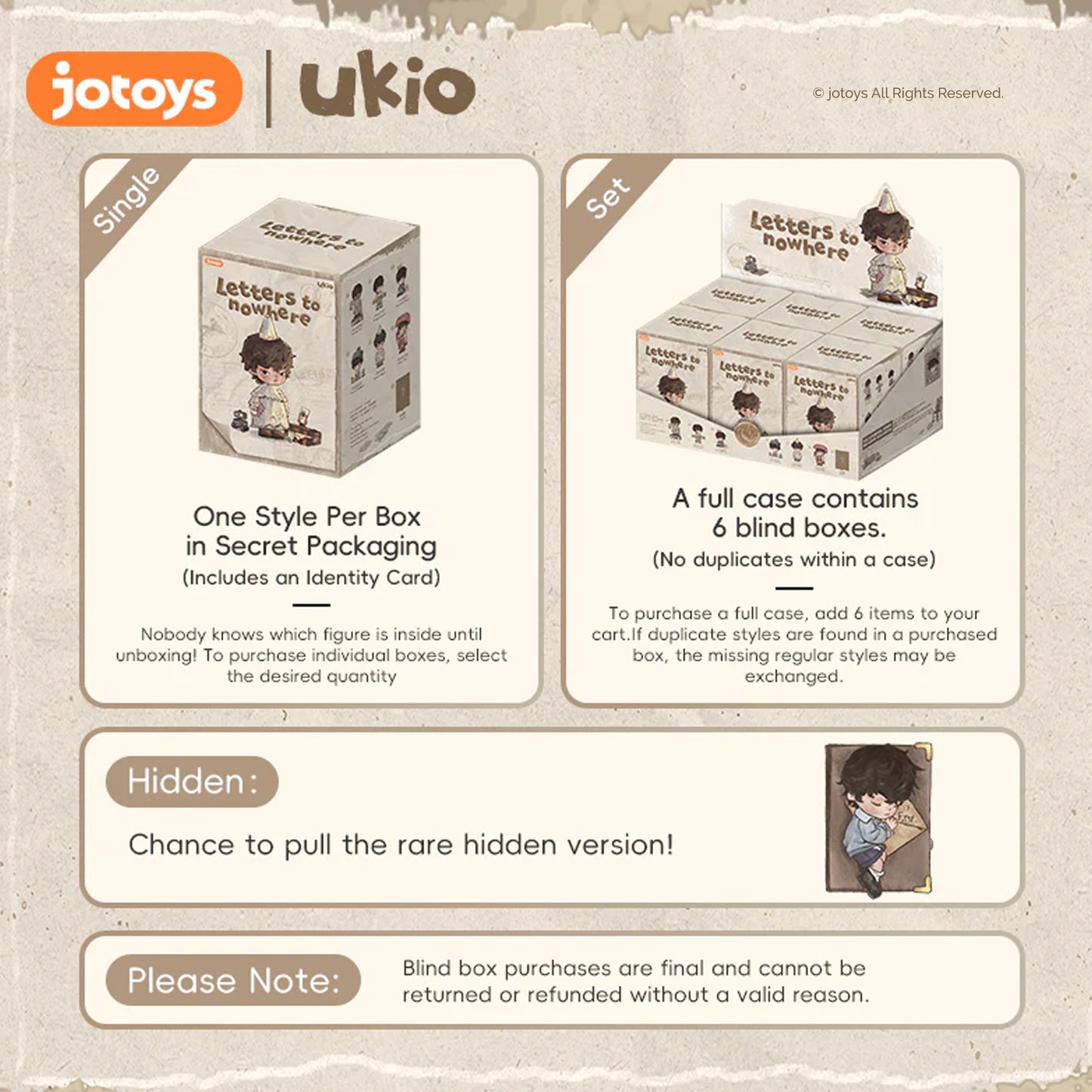 ukio — Letters to Nowhere Series Blind Box