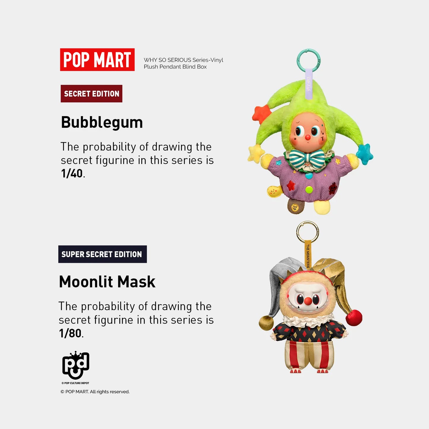 WHY SO SERIOUS Series-Vinyl Plush Pendant Blind Box