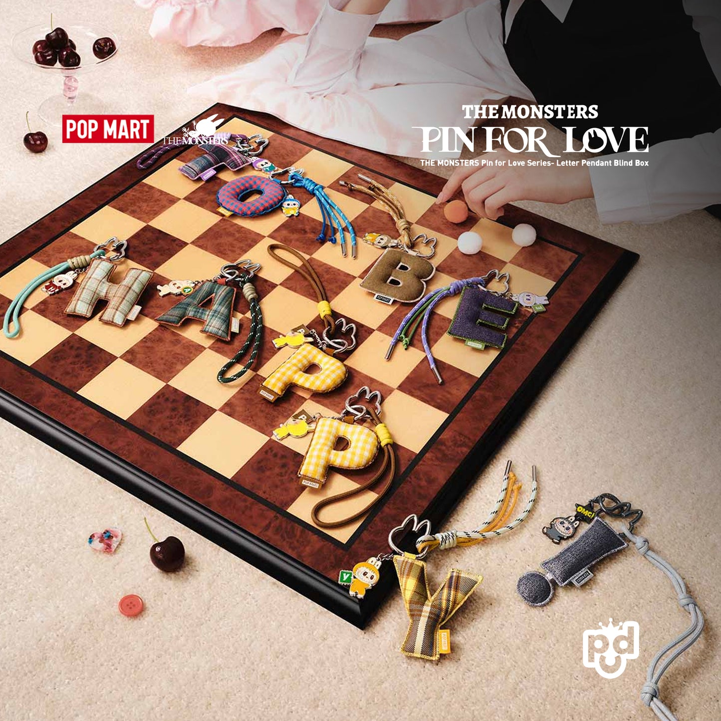 THE MONSTERS Pin for Love Series – Letter Pendant Blind Box (A–M)