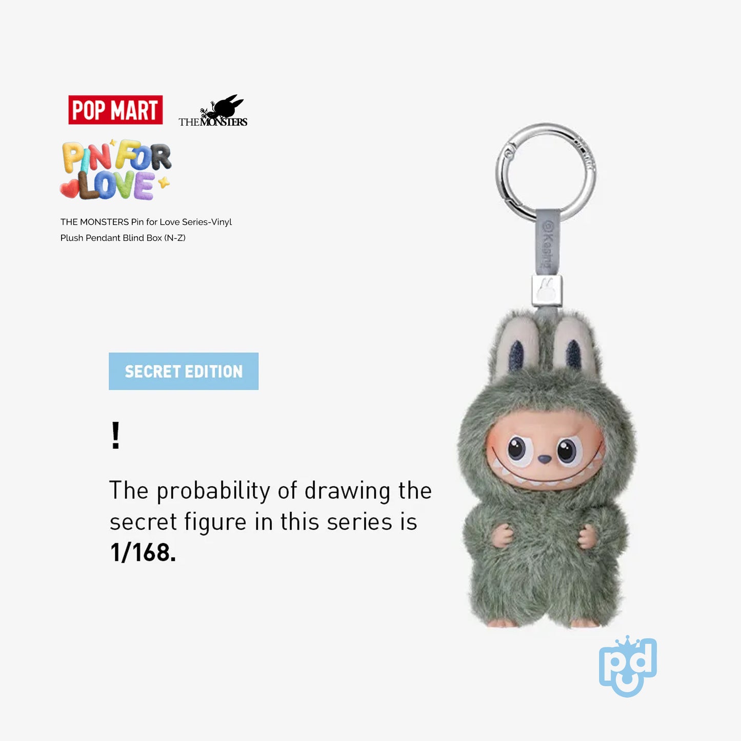 THE MONSTERS Pin for Love Series – Vinyl Plush Pendant Blind Box (N–Z)