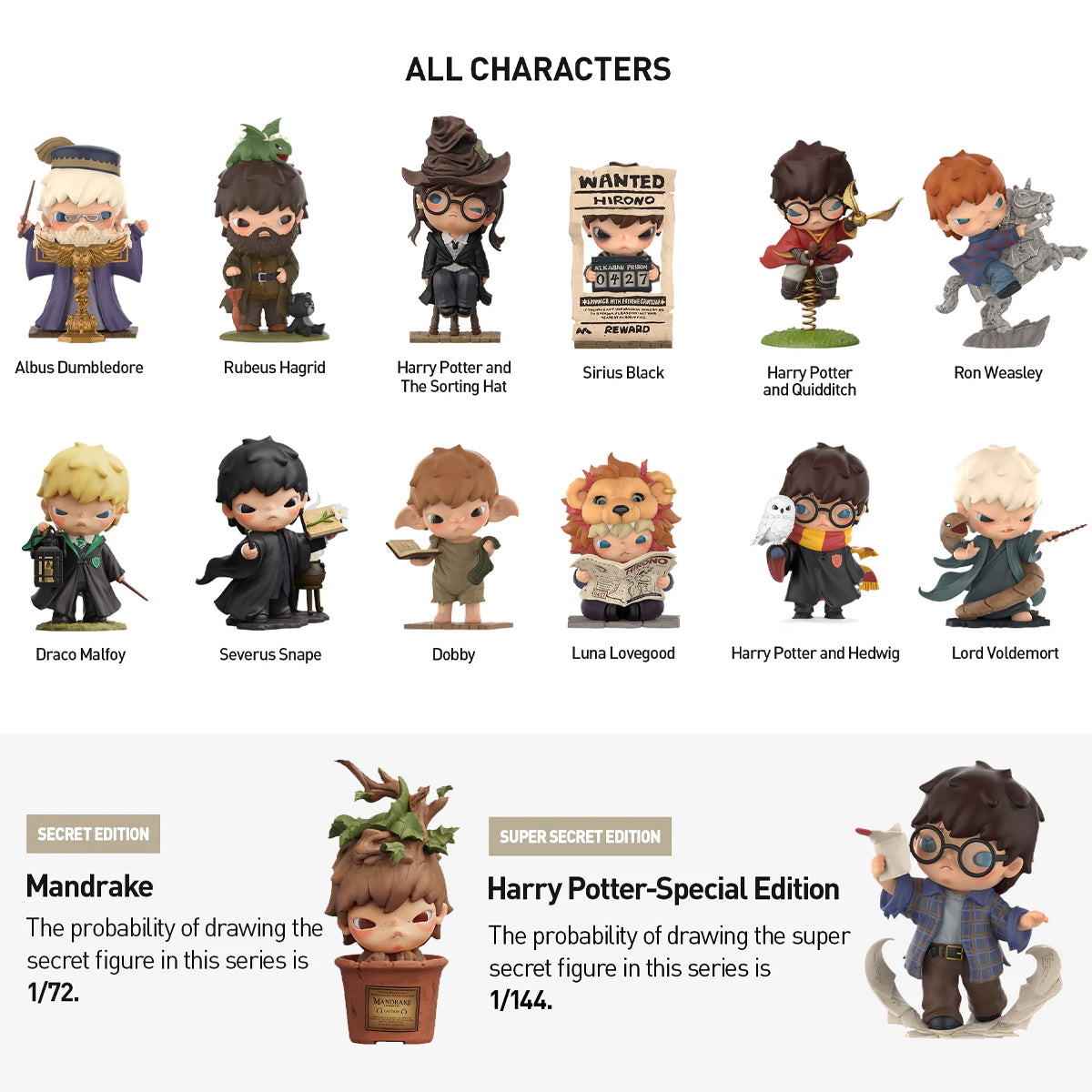Hirono × Harry Potter Series Figures Blind Box