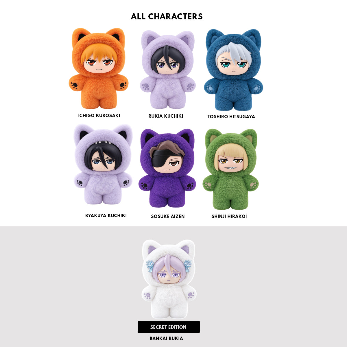 BLEACH: Thousand-Year Blood War – Cat Ear Party Series Plush Blind Box (PRE ORDER)