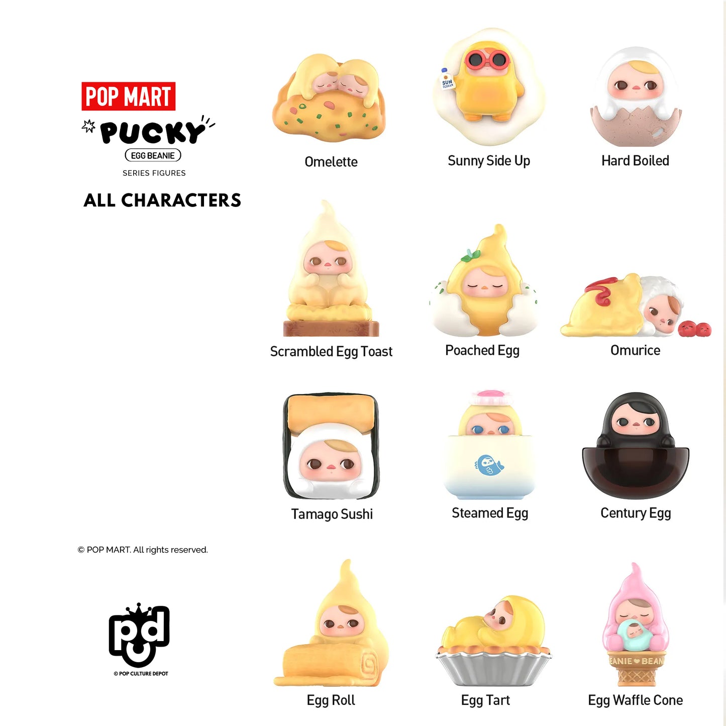 PUCKY Egg Beanie Series Figures