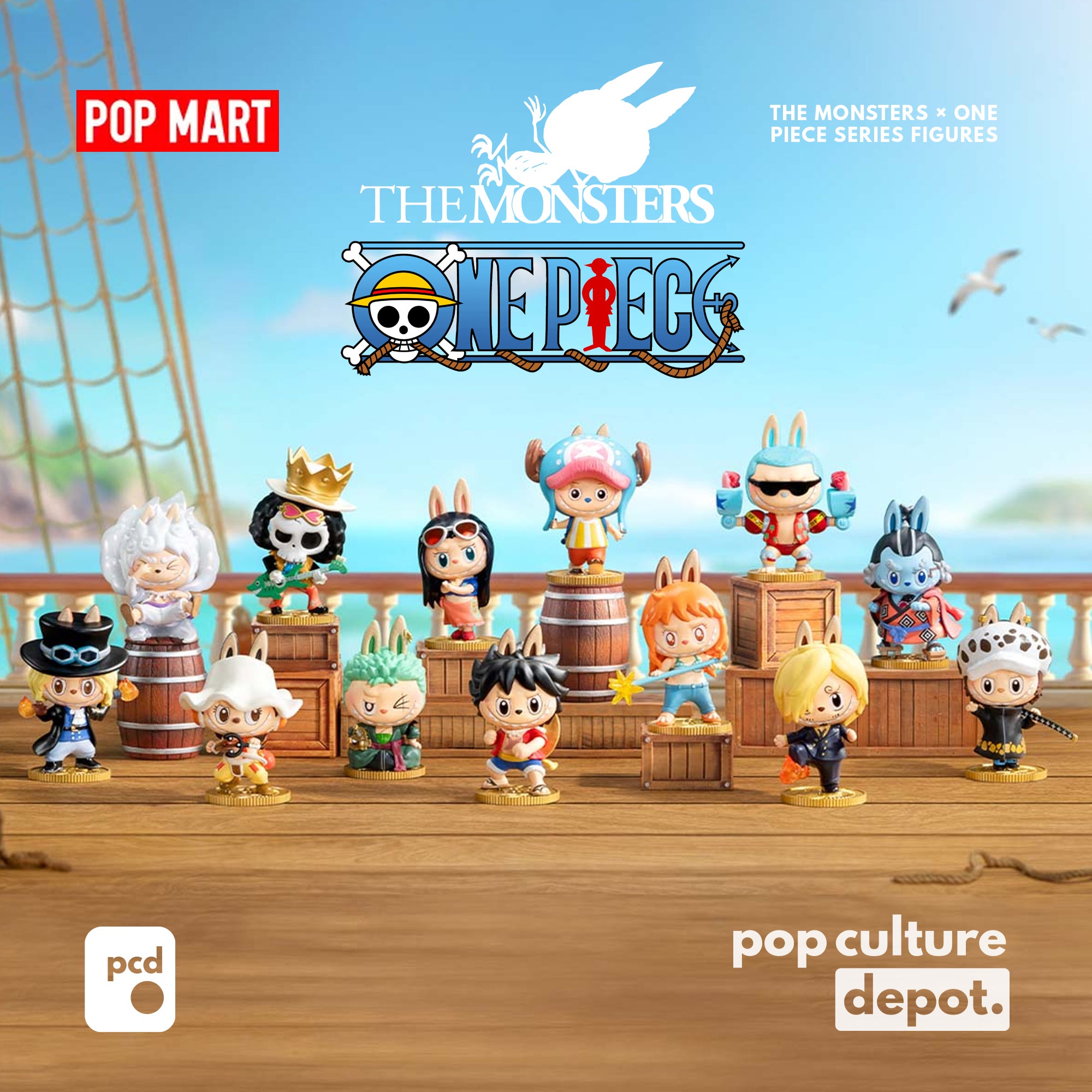 popmart the monsters Pop Mart The Monsters One Piece Series Figures