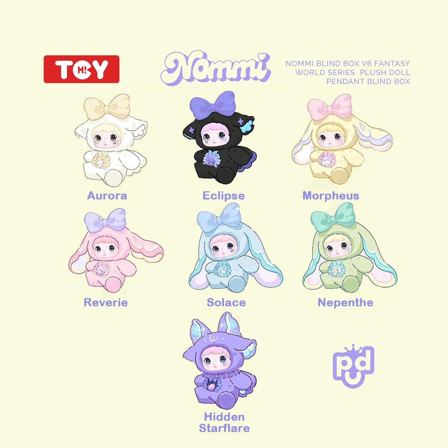Nommi Fantasy World Series Plush Doll Pendants Blind Box