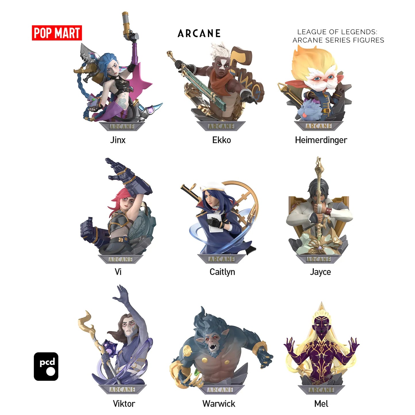 Pop Mart Collab with League of Legends: Arcane Series Figures Blind Boxes
