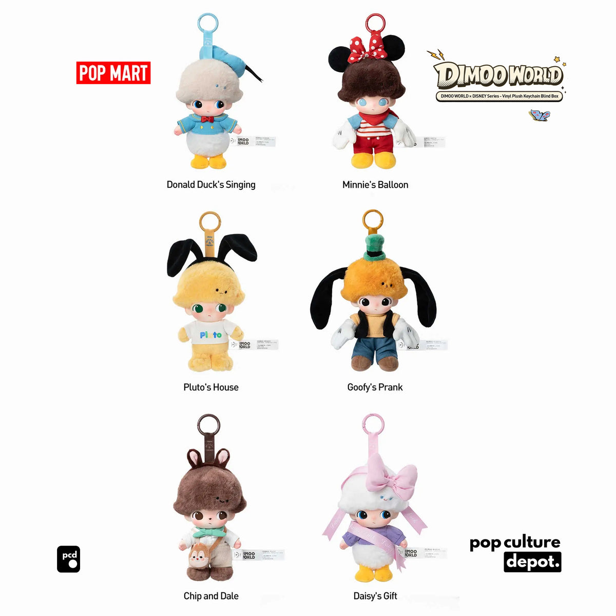 DIMOO World x Disney Series – Vinyl Plush Keychain Blind Box