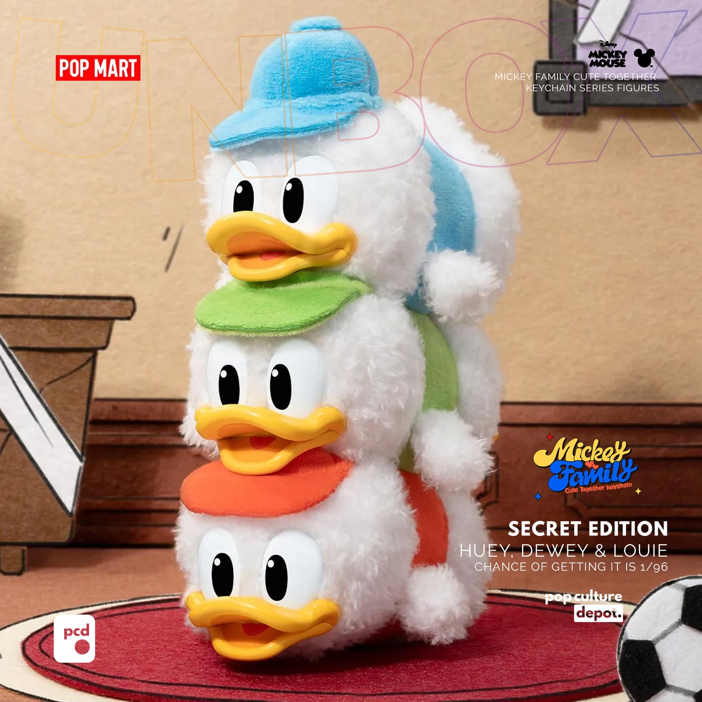 MICKEY FAMILY - CUTE TOGETHER KEYCHAIN SERIES FIGURES