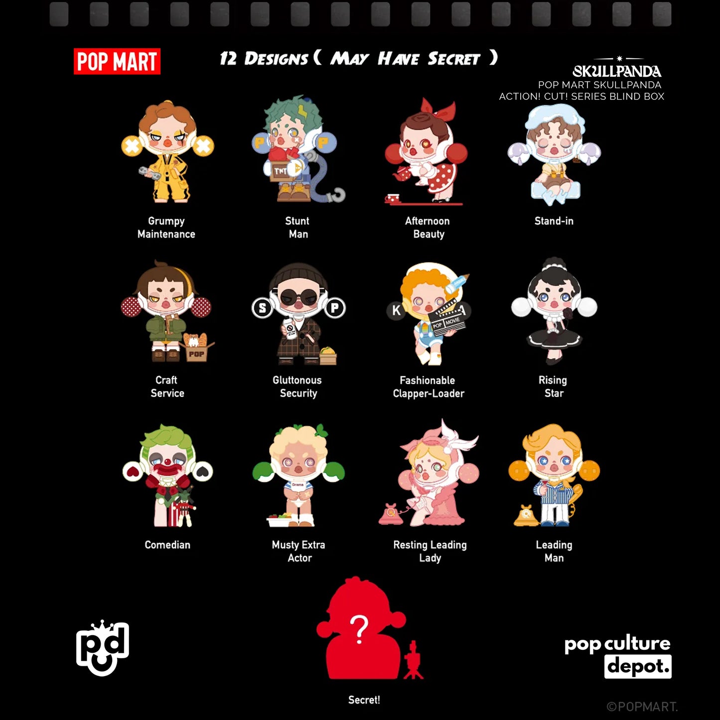 POP MART SKULLPANDA action! cut! Series Blind Box