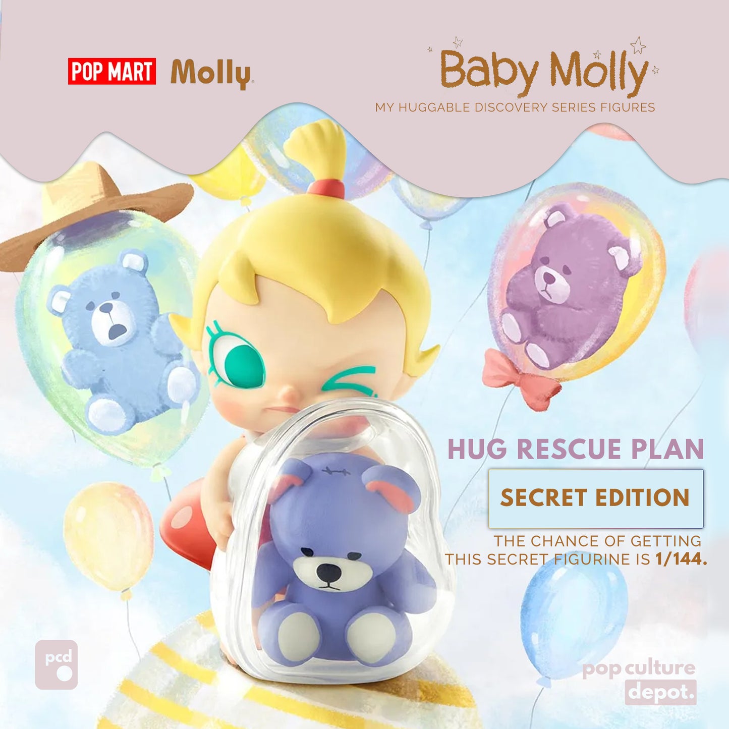 Baby Molly - My Huggable Discovery Series Figures Blind Box