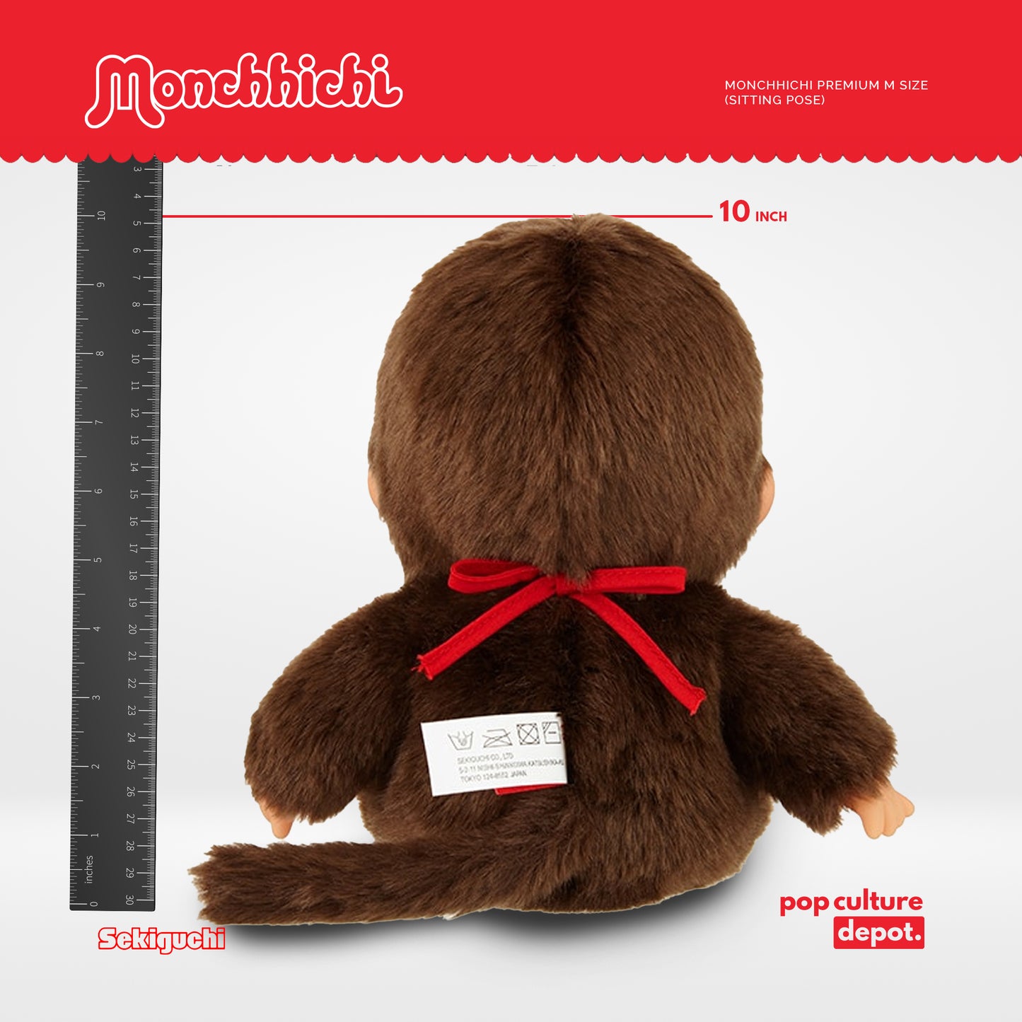 Monchhichi Premium M size - Plush Doll (Sitting pose)