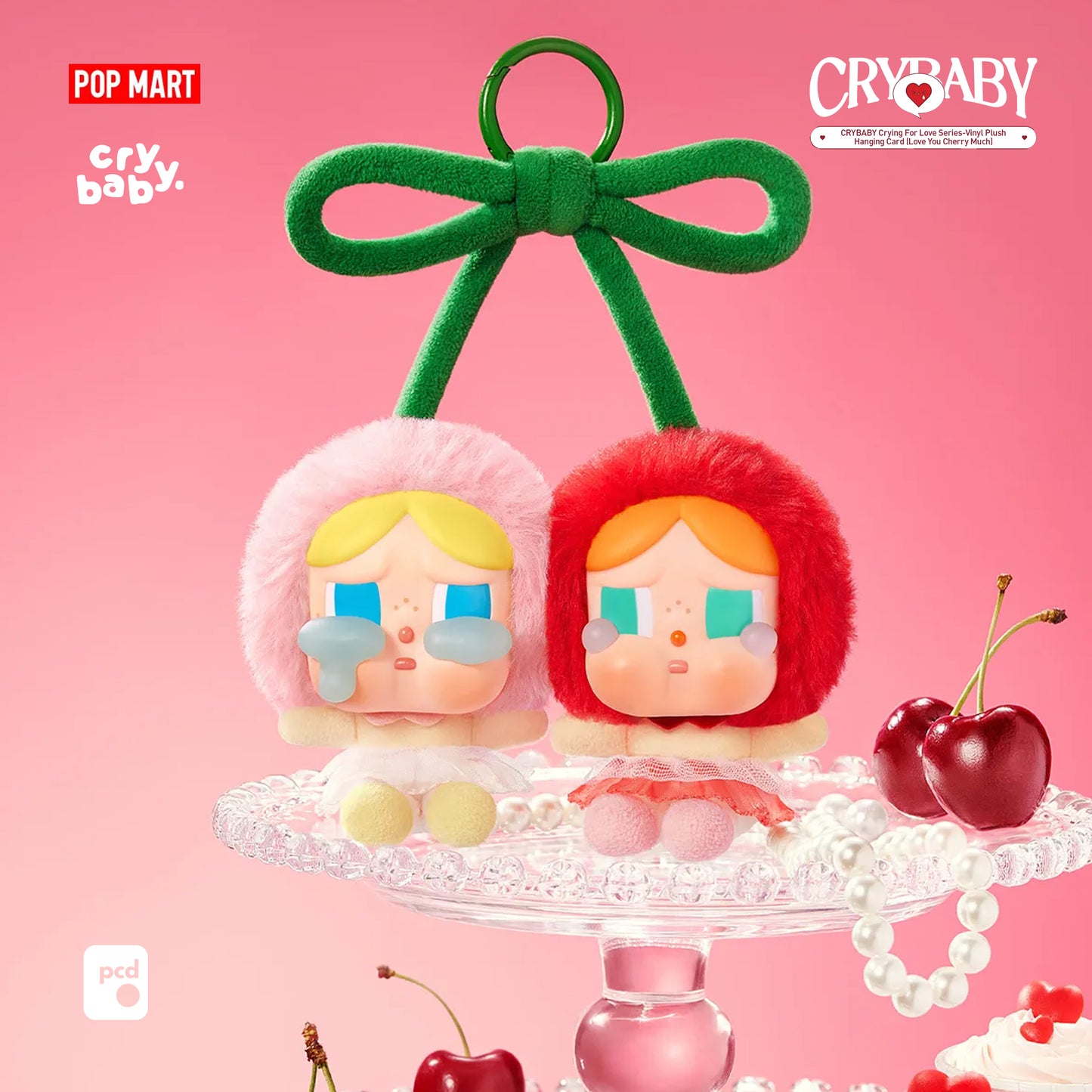 CRYBABY Crying For Love Series-Vinyl Plush Hanging Card (Love You Cherry Much)