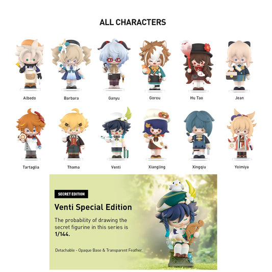 POP MART Genshin Impact Dress-Up Dreams Themed Chibi Series Figures Blind Box