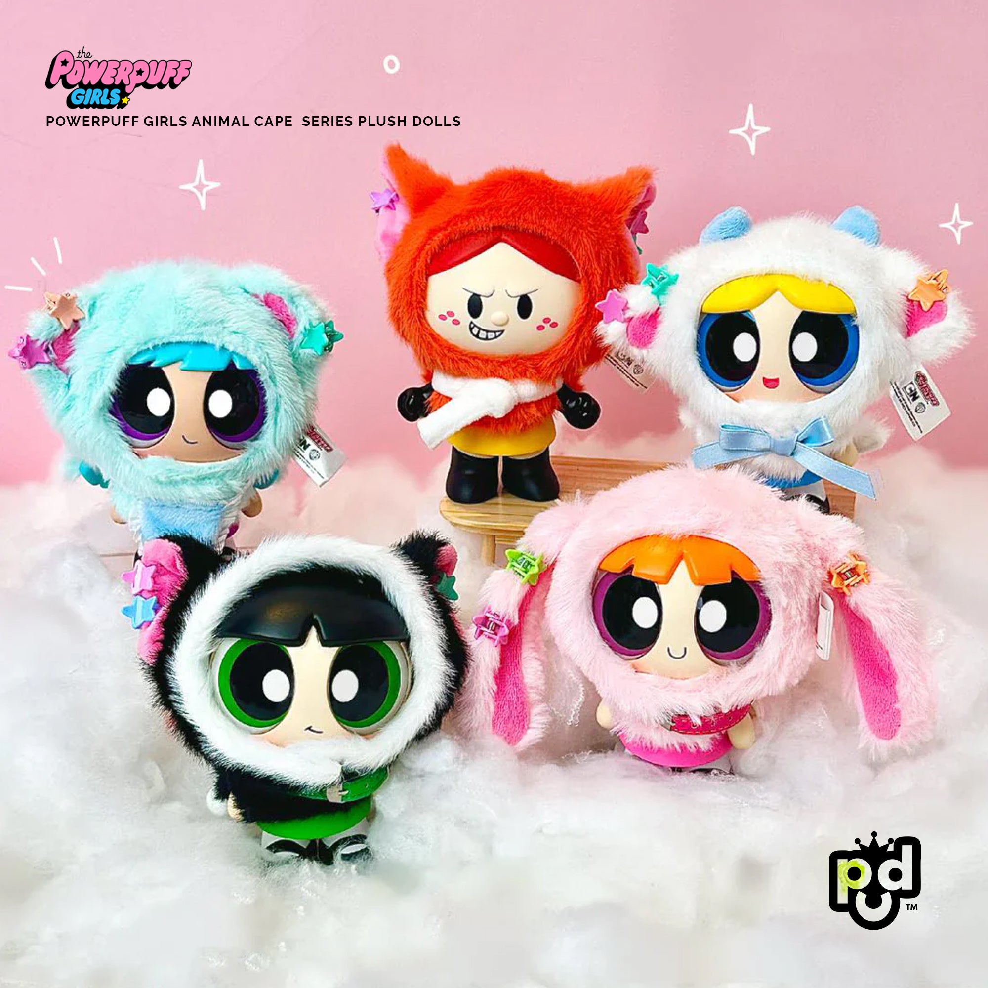 パワーパフガールズ Animal Cape Series TOPTOY Powerpuff Girls – Animal Cape Series Plush Dolls – POP CULTURE DEPOT