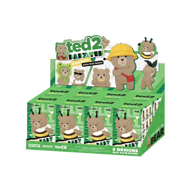 Baby Ted 2 Series Action Plush Pendant Blind Box - POP MART × Gong