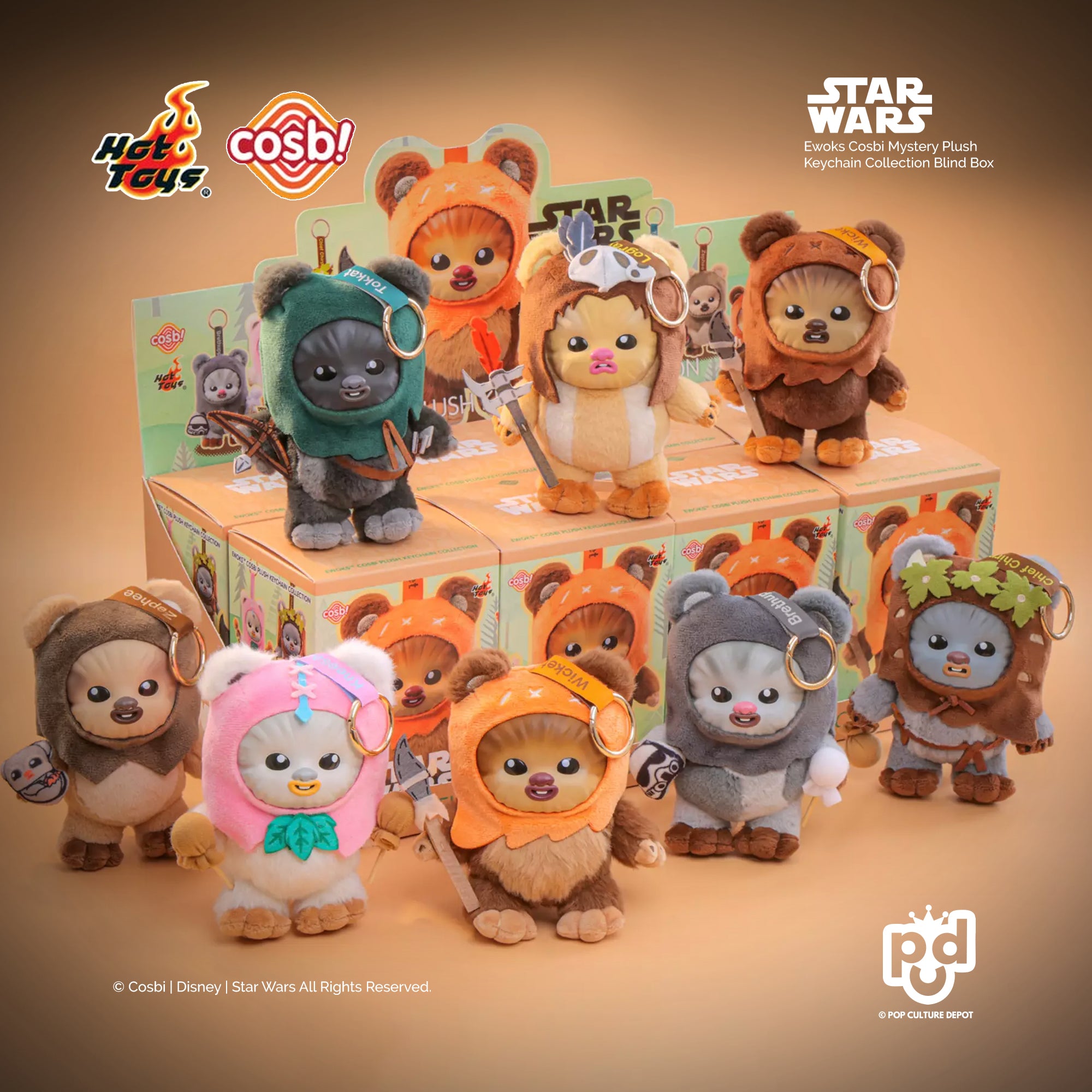 ［限定］Cosbi Plush Keychain Ewoks WICKET Ewoks Cosbi Mystery Plush Keychain Collection Blind Box – POP