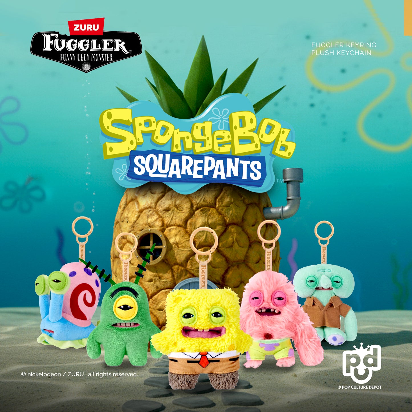 Fuggler Keyring Plush Pendant - Spongebob Squarepants Series (SpongeBob SquarePants)