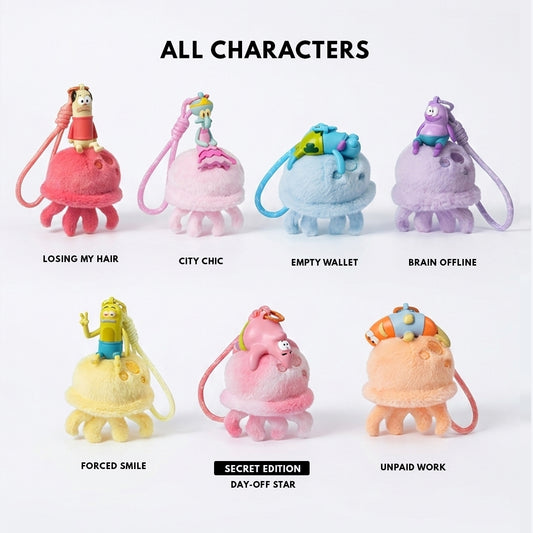 Bikini Bottom Residents Jellyfish Scented Plush Pendant Blind Box