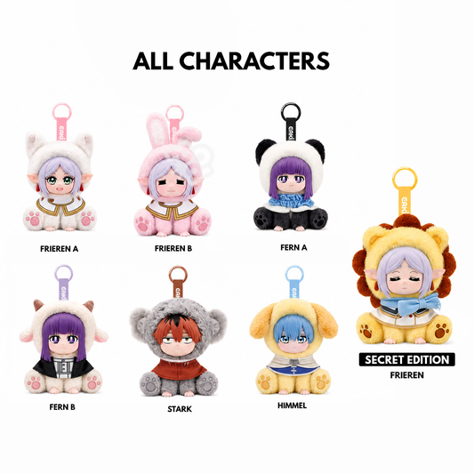 Frieren: Beyond Journey’s End Animal Party Sitting in a Row Series Plush Pendant Blind Box by EAKI