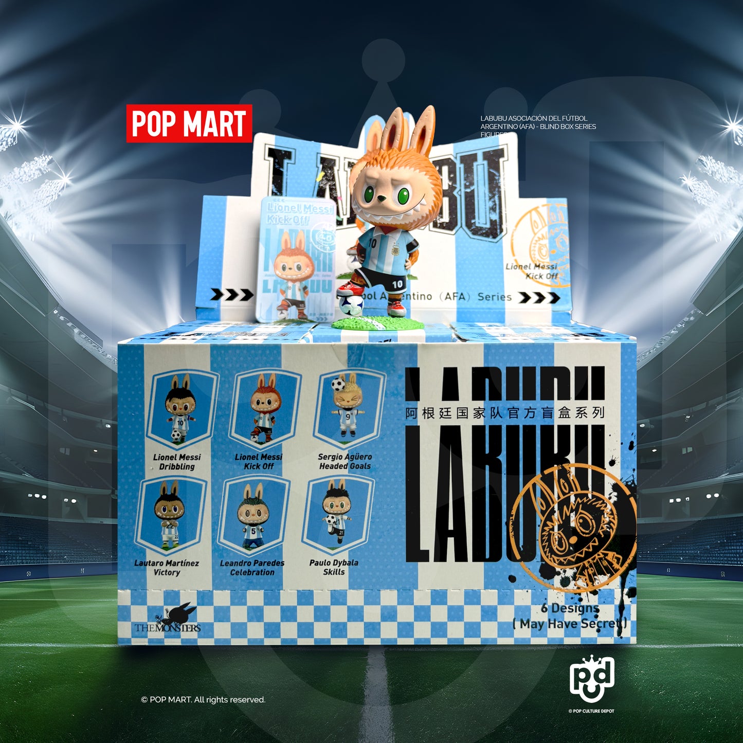 Pop Mart - Asociación del Fútbol Argentina AFA Blind Box Series Figures Collab