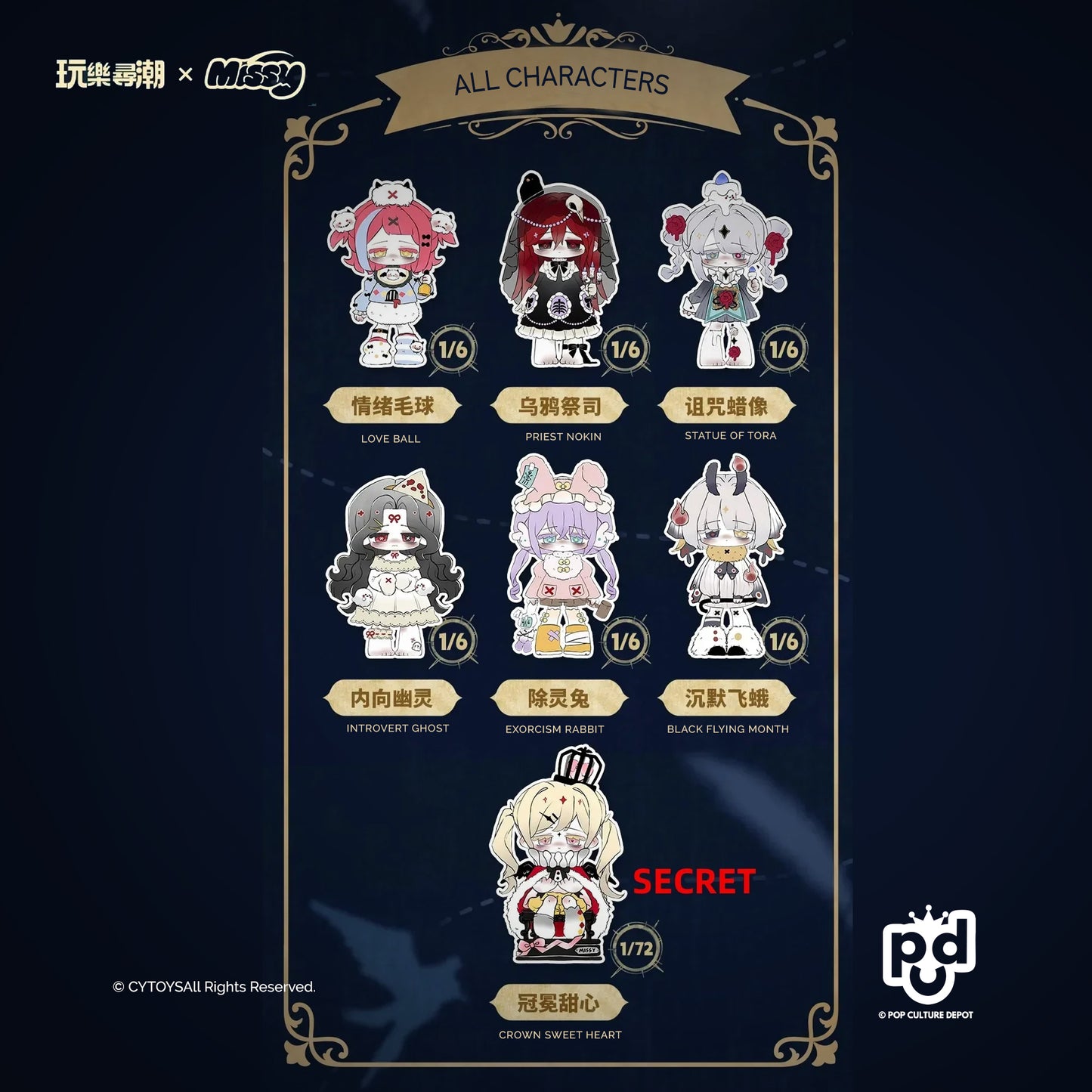 Missy Sweet Sad Lolita Crow Paradise Series Figures, Blind Box