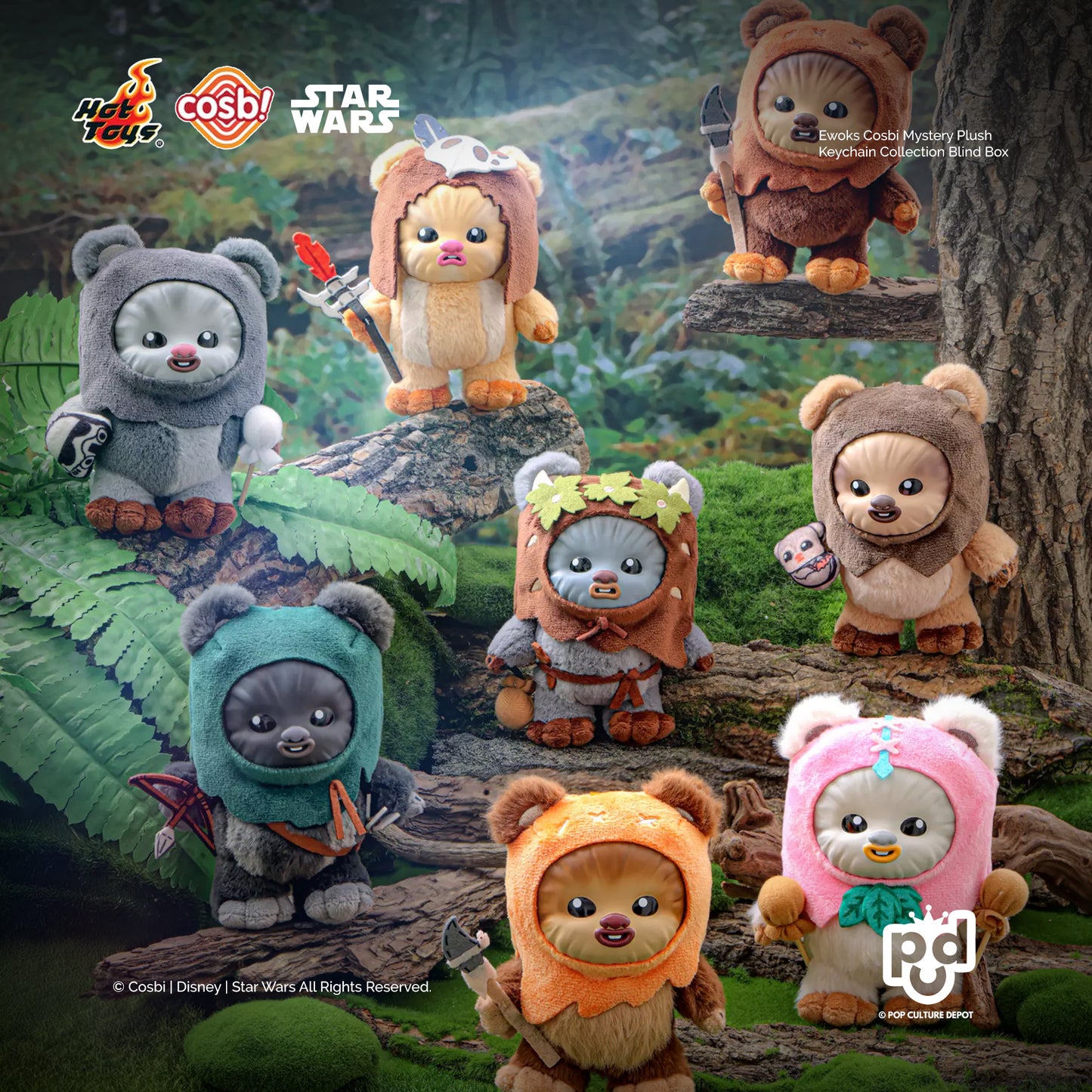 Ewoks Cosbi Mystery Plush Keychain Collection Blind Box