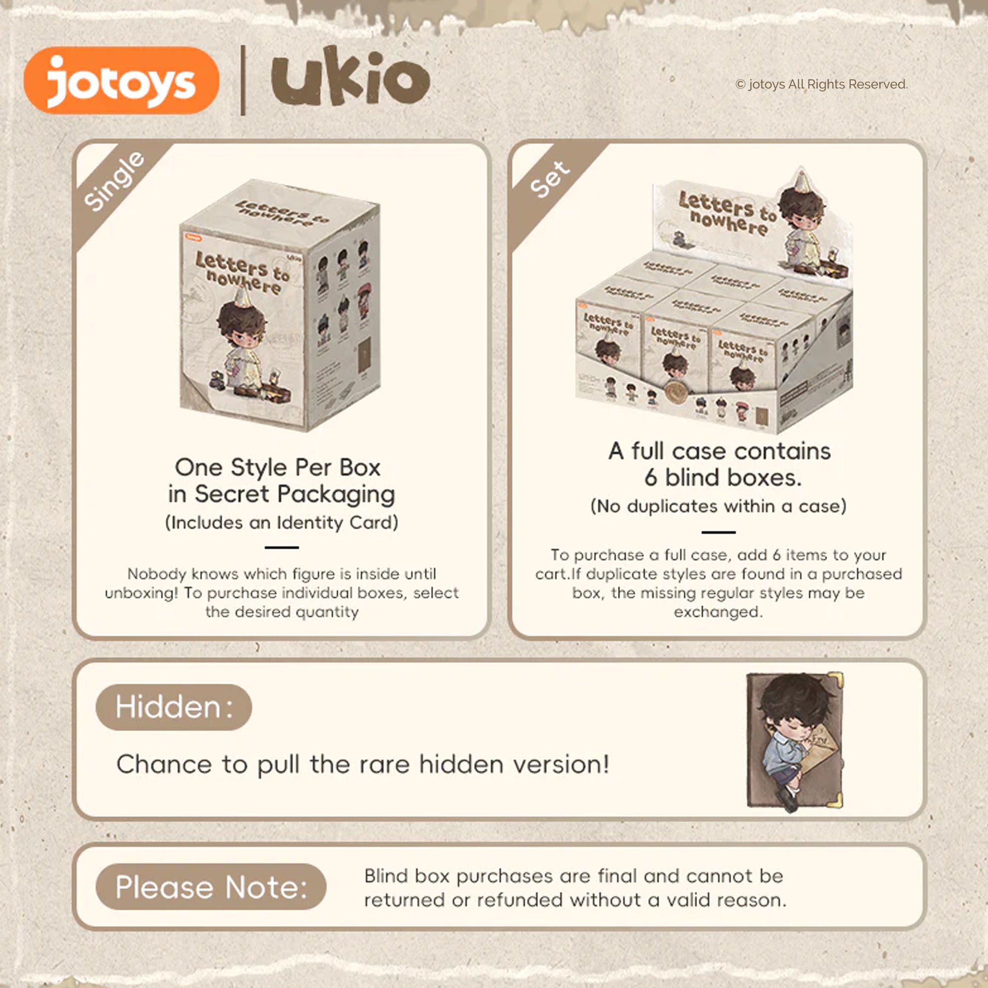 ukio — Letters to Nowhere Series Blind Box – POP CULTURE DEPOT
