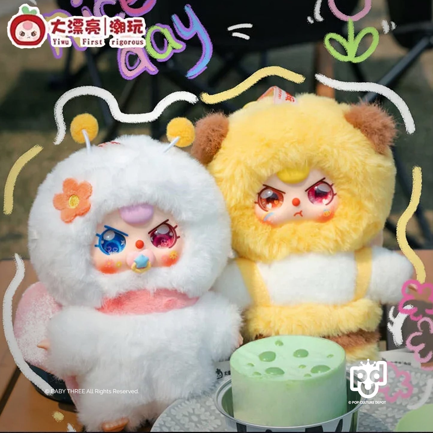 Baby Three Where is Spring Series Plush Dolls, Blind Box