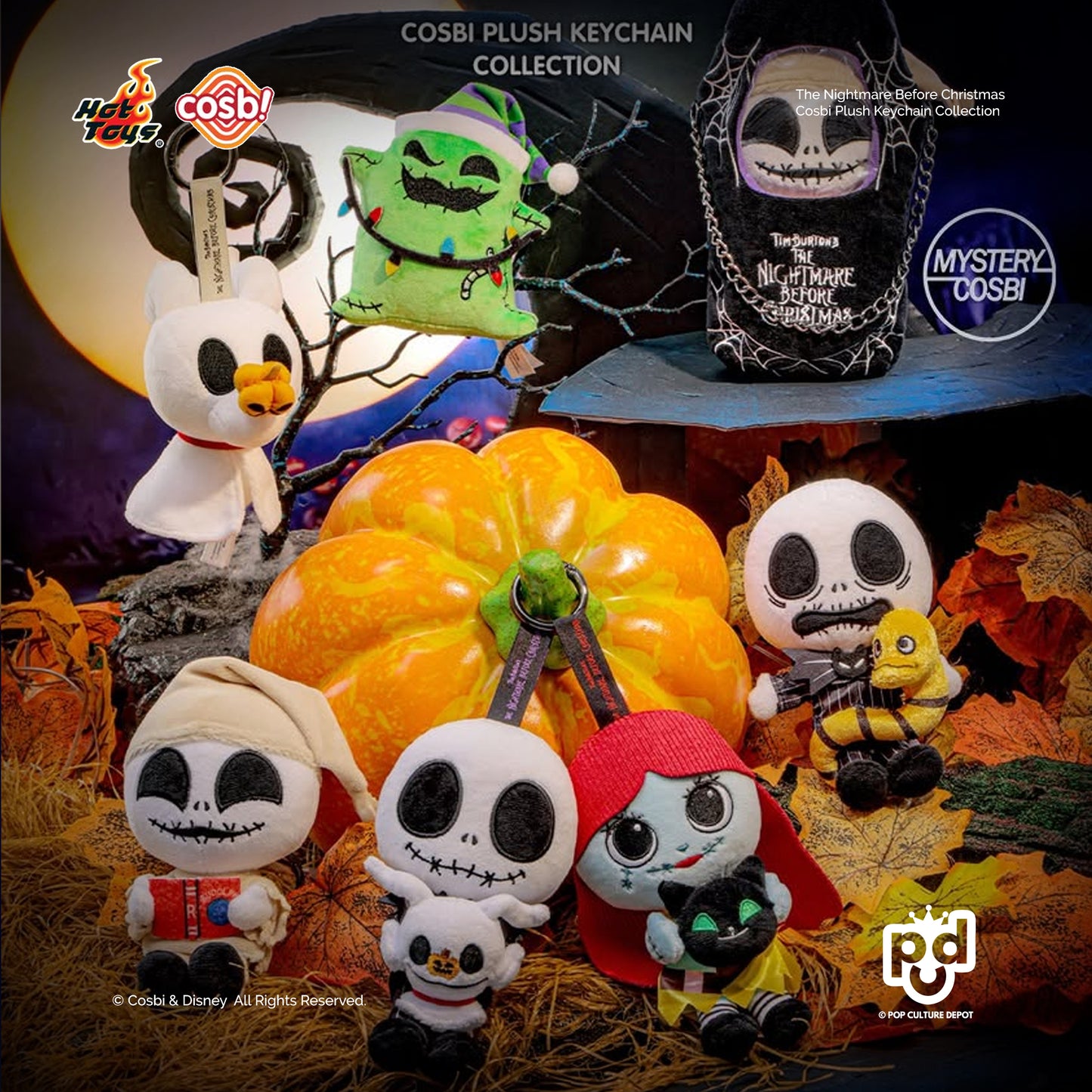 The Nightmare Before Christmas Cosbi Plush Keychain Collection