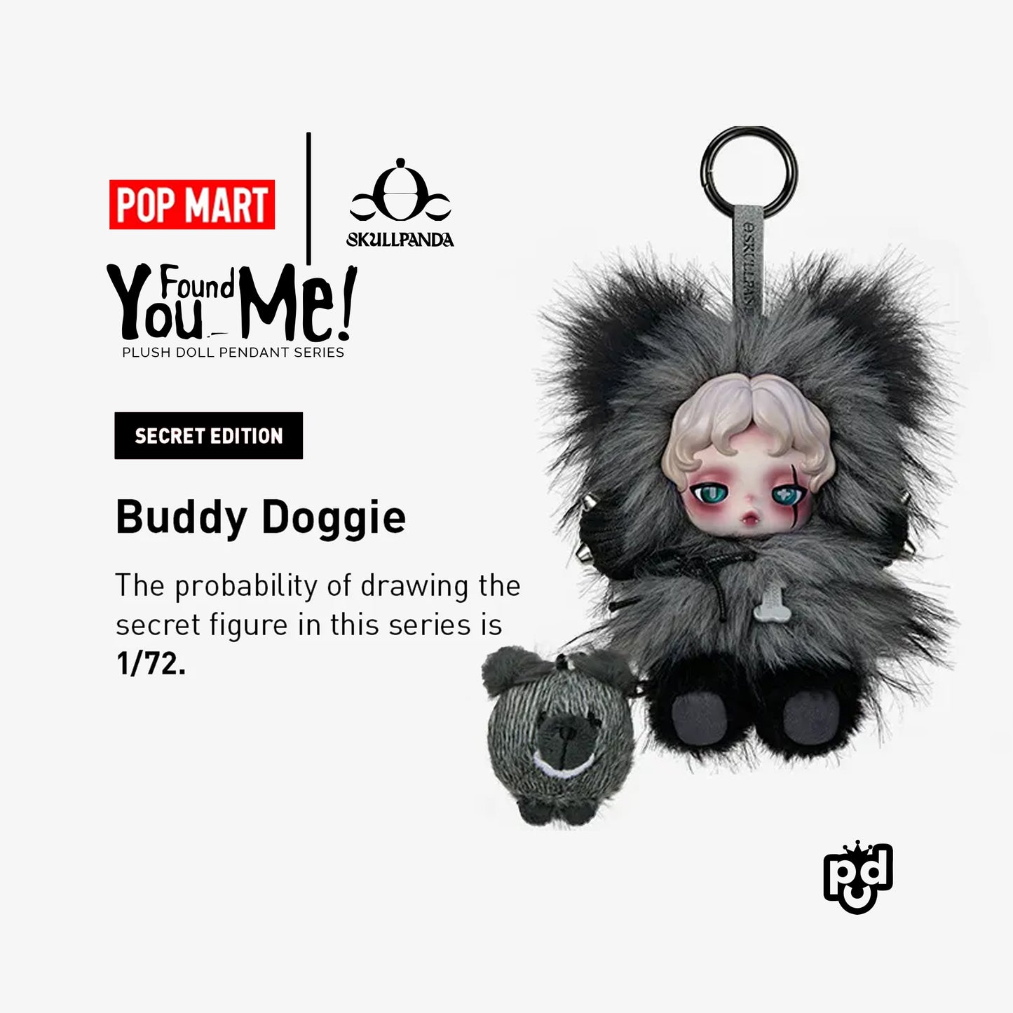 SKULLPANDA You Found Me! Series Plush Doll Pendant