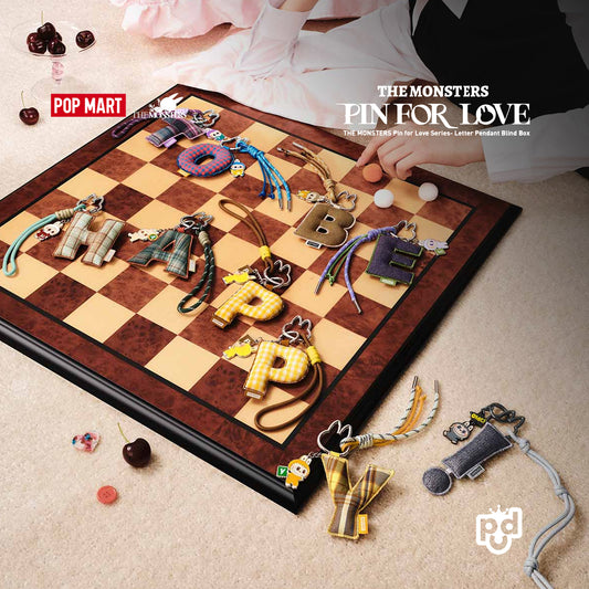 THE MONSTERS Pin for Love Series – Letter Pendant Blind Box (A–M)