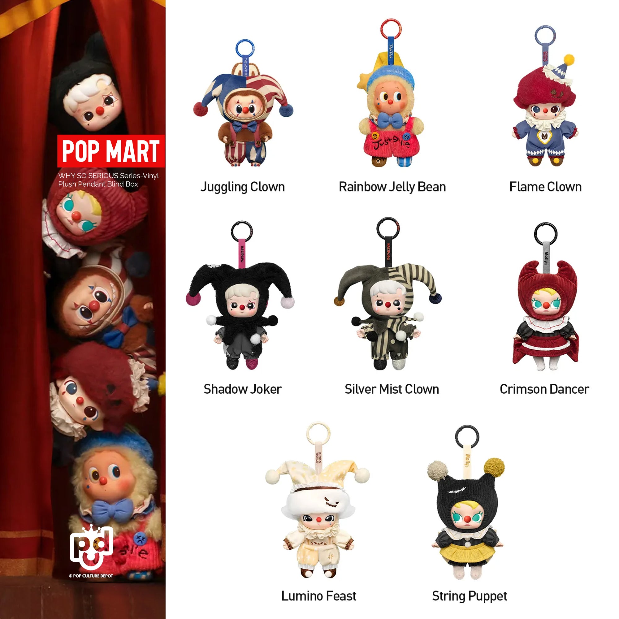 WHY SO SERIOUS Series-Vinyl Plush Pendant Blind Box – POP CULTURE