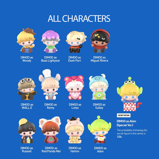 DIMOO × Pixar Series Blind Box Figure (PRE ORDER)