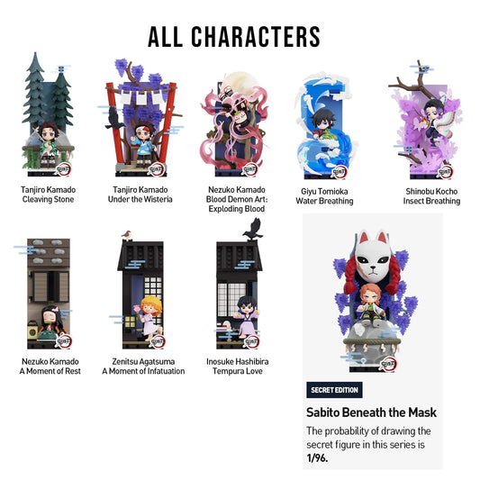 Demon Slayer: Unwavering Resolve Arc Series Block Figures by POP MART – Blind Box (PRE-ORDER)