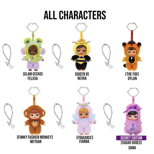 Bratz Bratziez Iconz Bestiez Seriez Plush Keychain Blind Box
