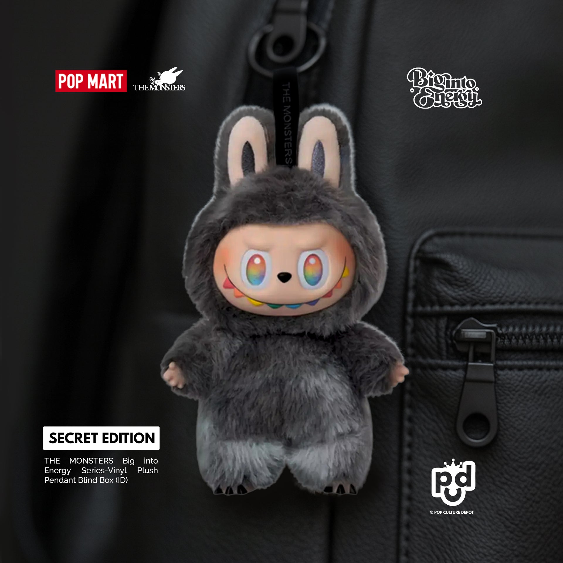 the monsters plush Pop Mart Labubu The Monsters Big into Energy Series ID (Secret Version) Vinyl Plush Pendant