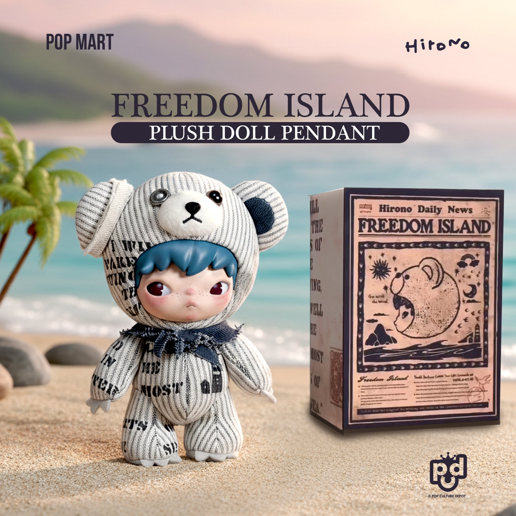 HIRONO Freedom Island Plush Doll Pendant – POP CULTURE DEPOT