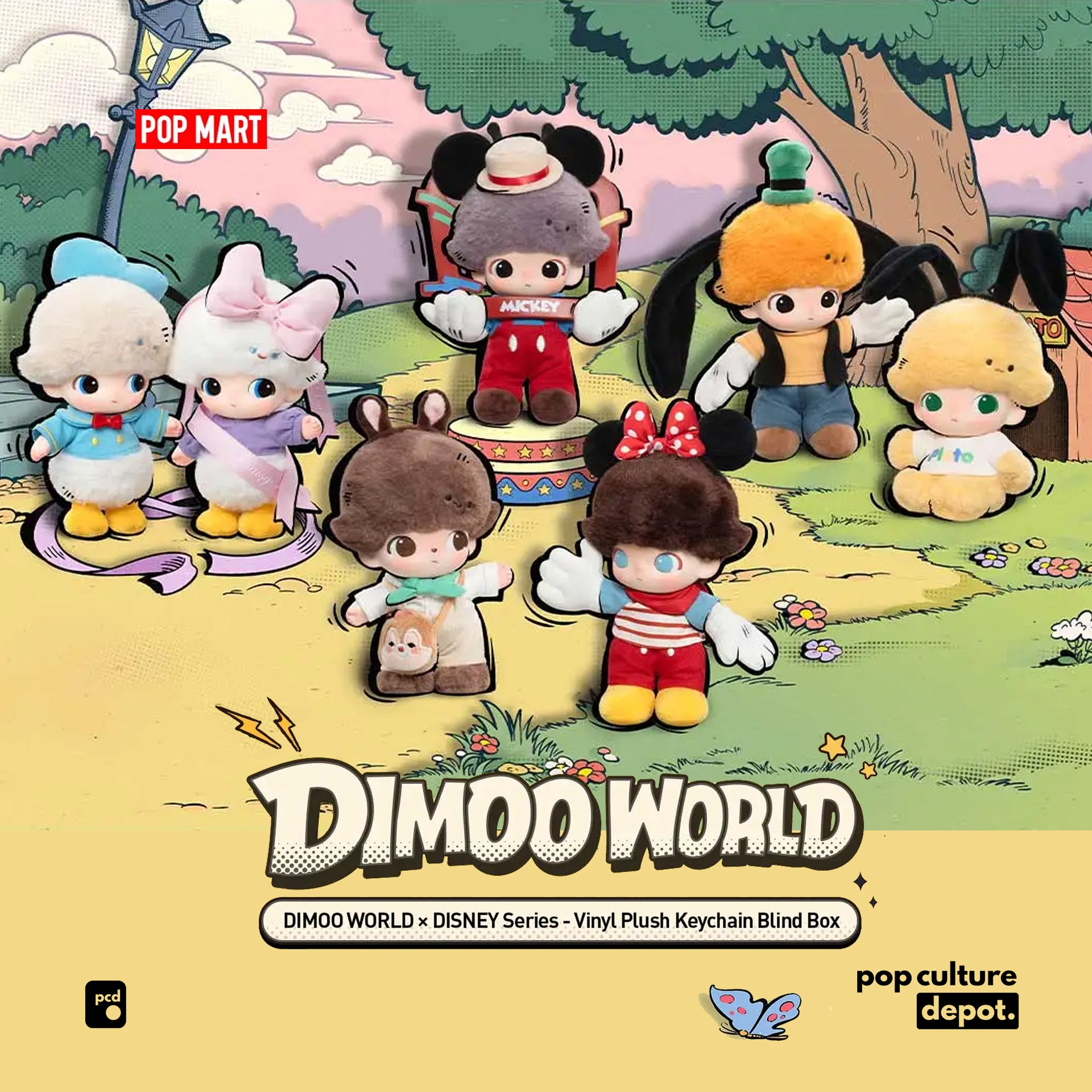 DIMOO World x Disney Series – Vinyl Plush Keychain Blind Box – POP 