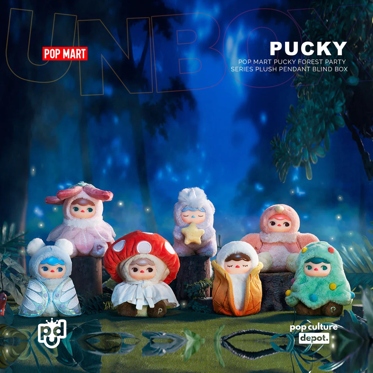 POP MART Pucky Forest Party Series Plush Pendant Blind Box
