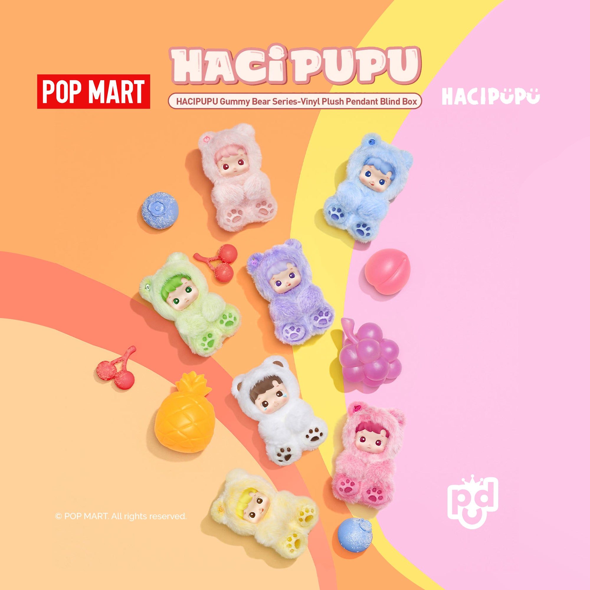 HACIPUPU Gummy Bear Series-Vinyl Plush Pendant Blind Box – POP