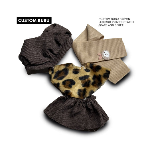 CUSTOM BUBU BROWN LEOPARD PRINT SET